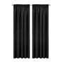 Blockout Curtains 2pcs 137x160cm PINCH PLEAT Blackout High Level Fabric Black V702-V702-CNZ2-160