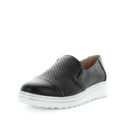 JUST BEE Women's CRISTA Loafers / Slip ons Black Smooth 40EU V717-JBCRISTA-BLACKSMOOTH-40