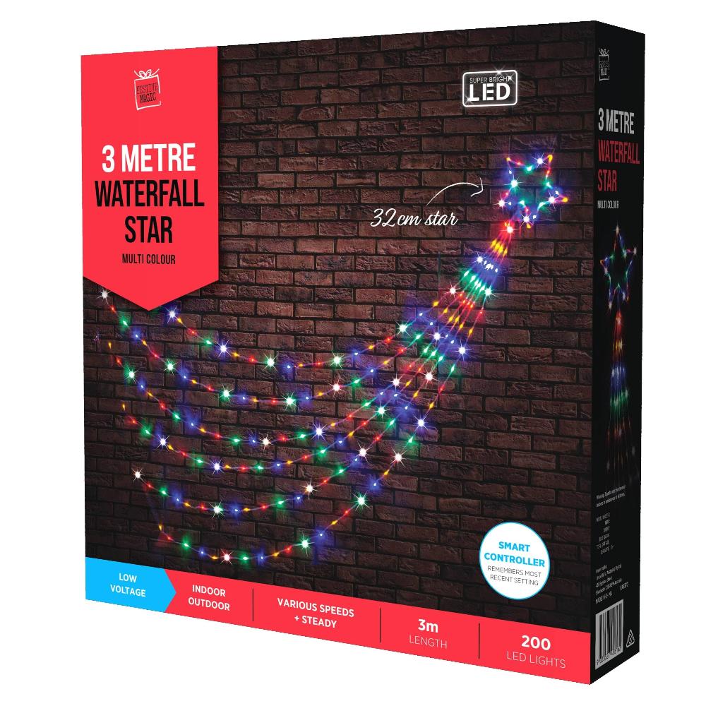LED Waterfall Star 3m 200 LEDs Multi-Color V720-XA5370M