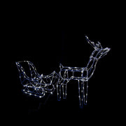 Solar LED Sleigh with Reindeer - 80 cm V720-XA7337
