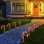 Solar Candy Cane Path Lights - 8 Pack, 32cm V720-XA8885