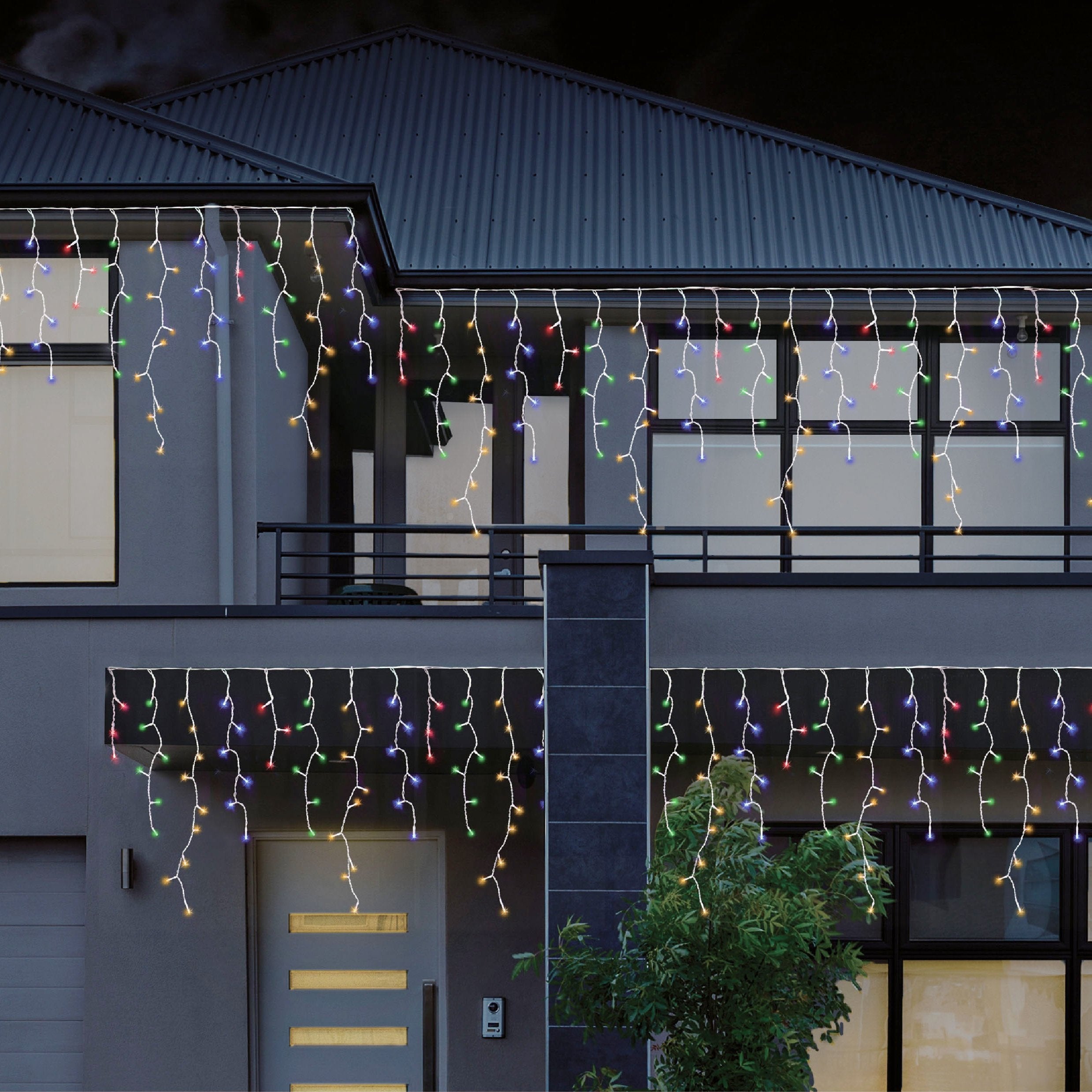 960 LEDs Snowing Icicle Lights - available in 4 Colors - Multicolor V720-XB0137M