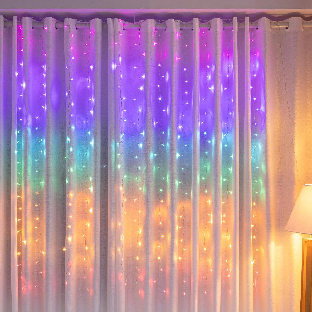 LED Curtain Lights Rainbow Color available in 2 sizes - 1.8 meter V720-XB4912C-1