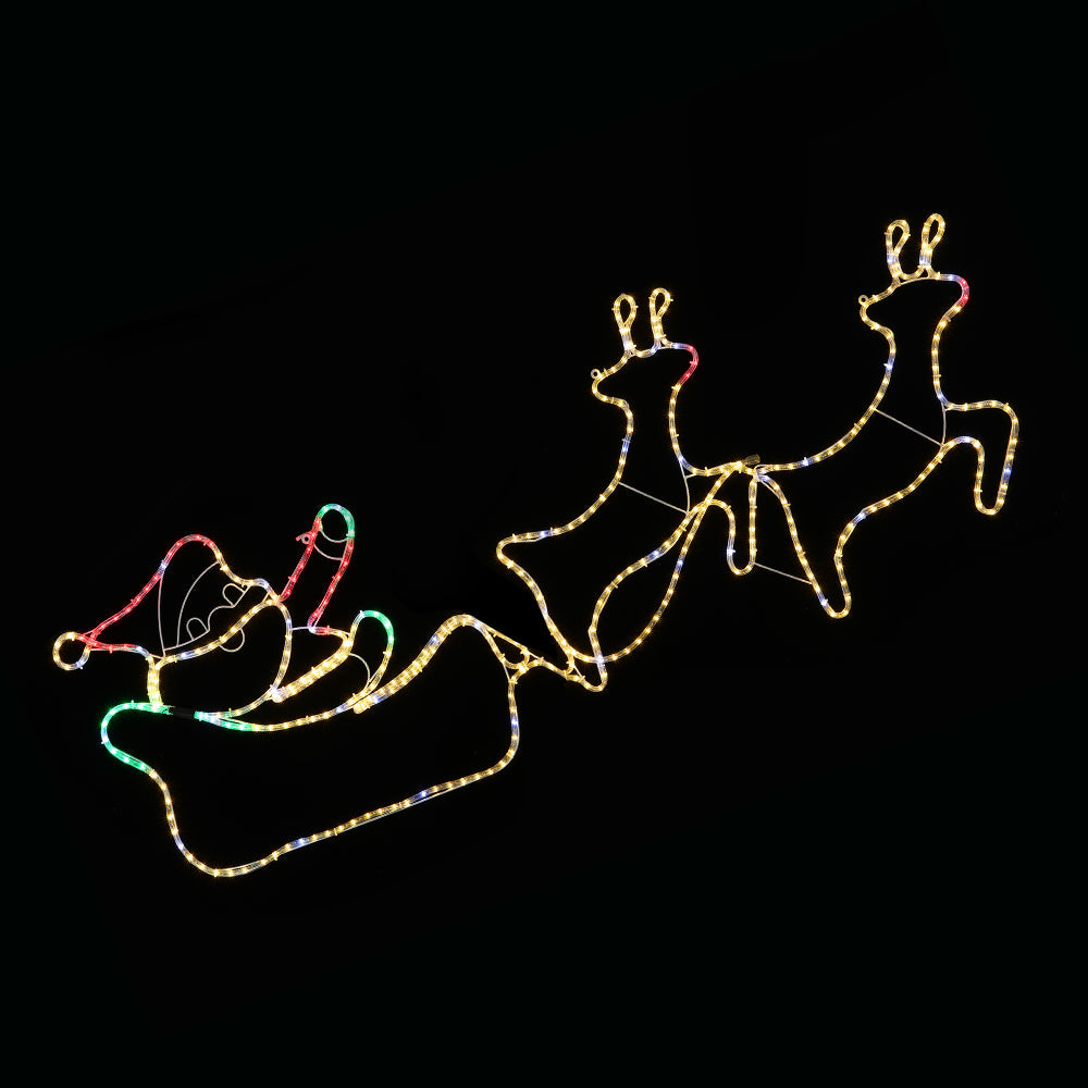 LED Ropelight Double Reindeer Sleigh Twinkle Lights V720-XL0000069