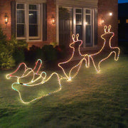 LED Ropelight Double Reindeer Sleigh Twinkle Lights V720-XL0000069