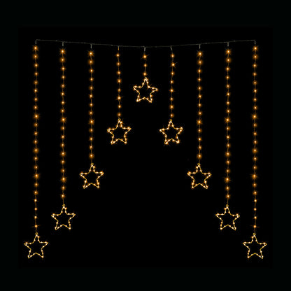 LED Wire Star Curtain Gold Lights V720-XL0077