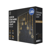 LED Wire Star Curtain Gold Lights V720-XL0077