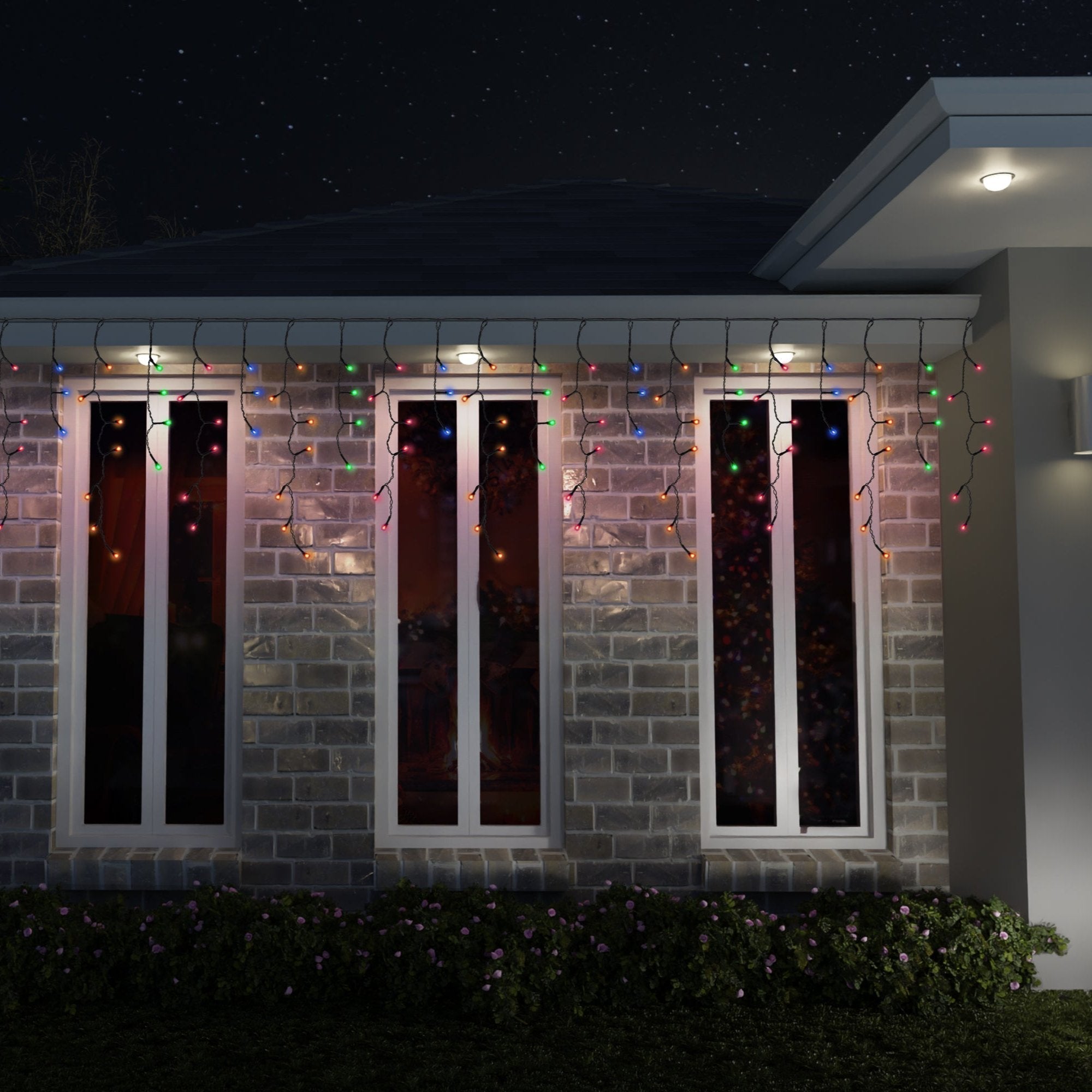 Solar 400 LED Icicle Lights available in 3 Colors - Cool White V720-XL0218