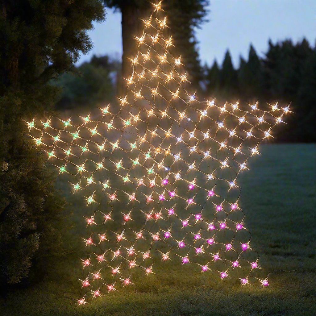 Solar 150 LED Star Net - Rainbow Color 150cm V720-XL0232