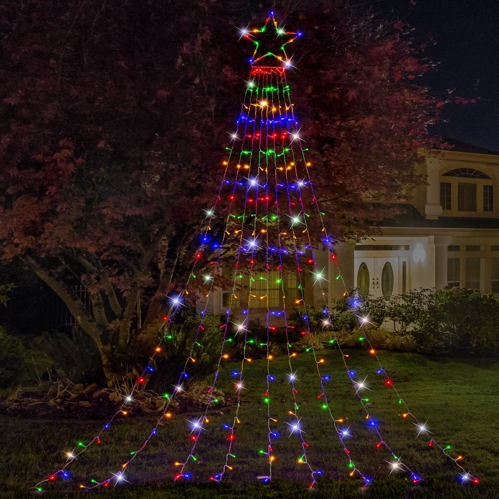 LED Garden Star Cascade 3.5m Multi-Color Lights V720-XL0246