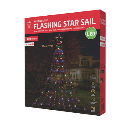 LED Garden Star Cascade 3.5m Multi-Color Lights V720-XL0246