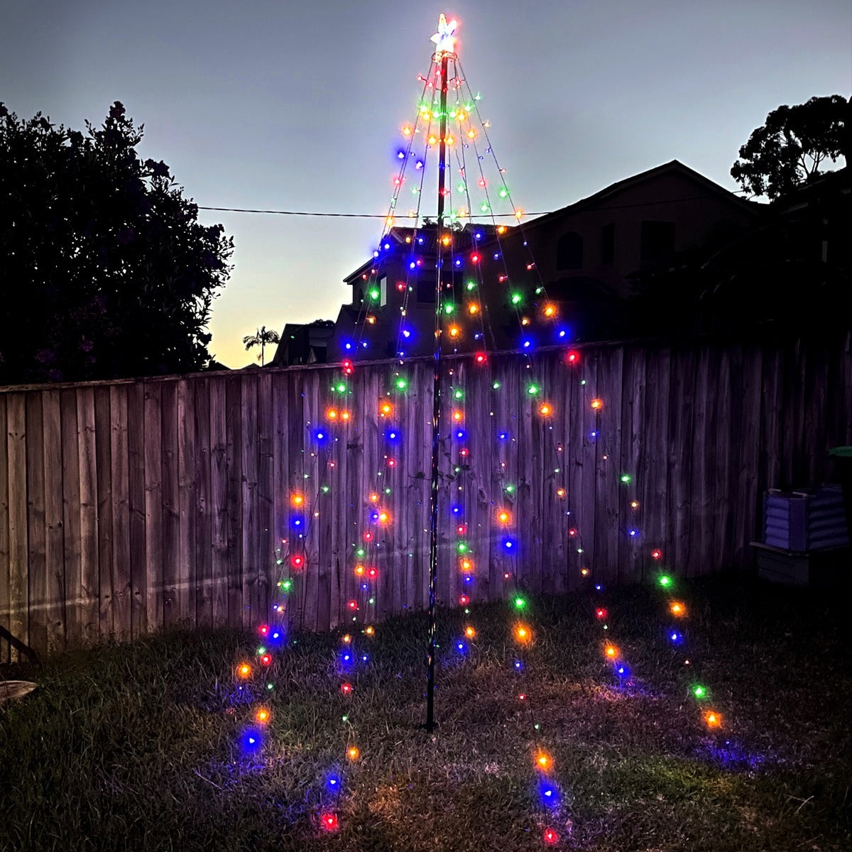 Fairy Teepee Tree Star Topper 3m Multi-Color V720-XL0716