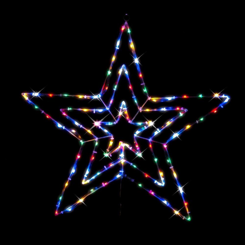 Solar LED Tubelight 3D Star Flash Multi V720-XL0748