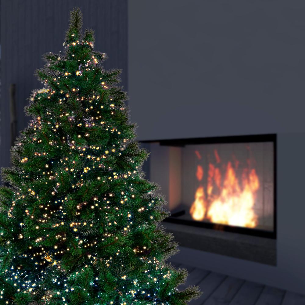 2000 LED Sparkle Tree Lights - 50m, available in 2 Colors - Warm White V720-XL0756