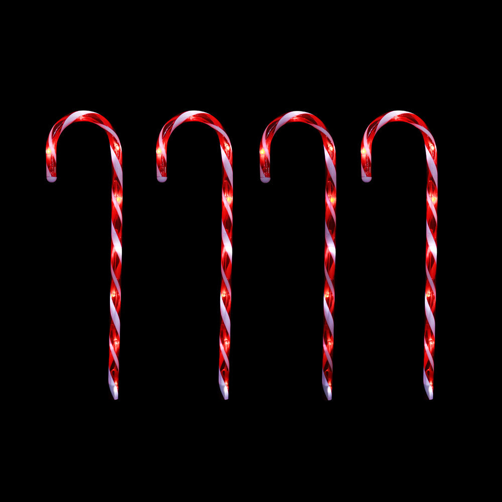 LED Timer Candy Cane Stakes Battery Operated 4pk 58cm V720-XL0881