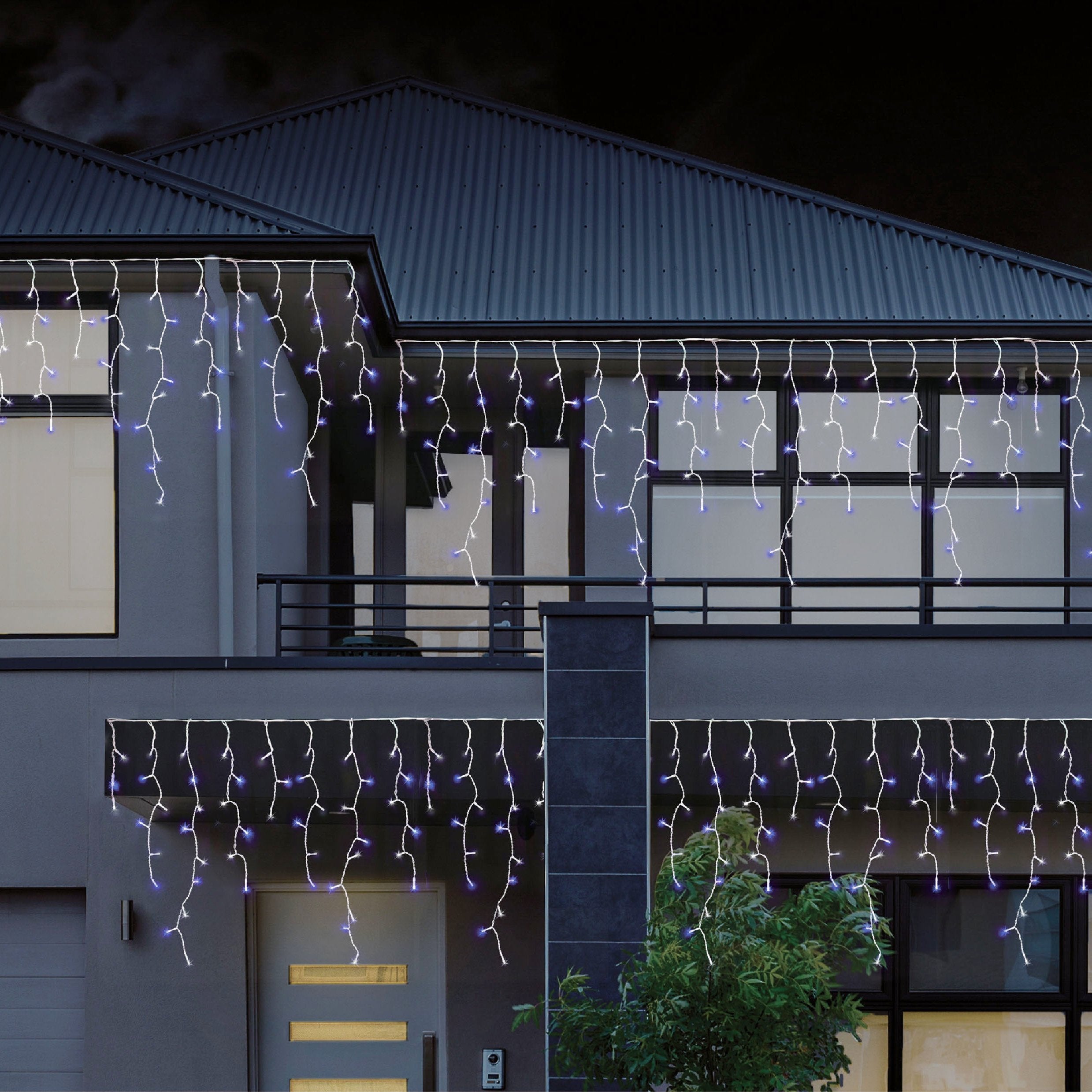 480 LEDs Snowing Icicle Lights - available in 4 Colors - White & Blue V720-XL0890