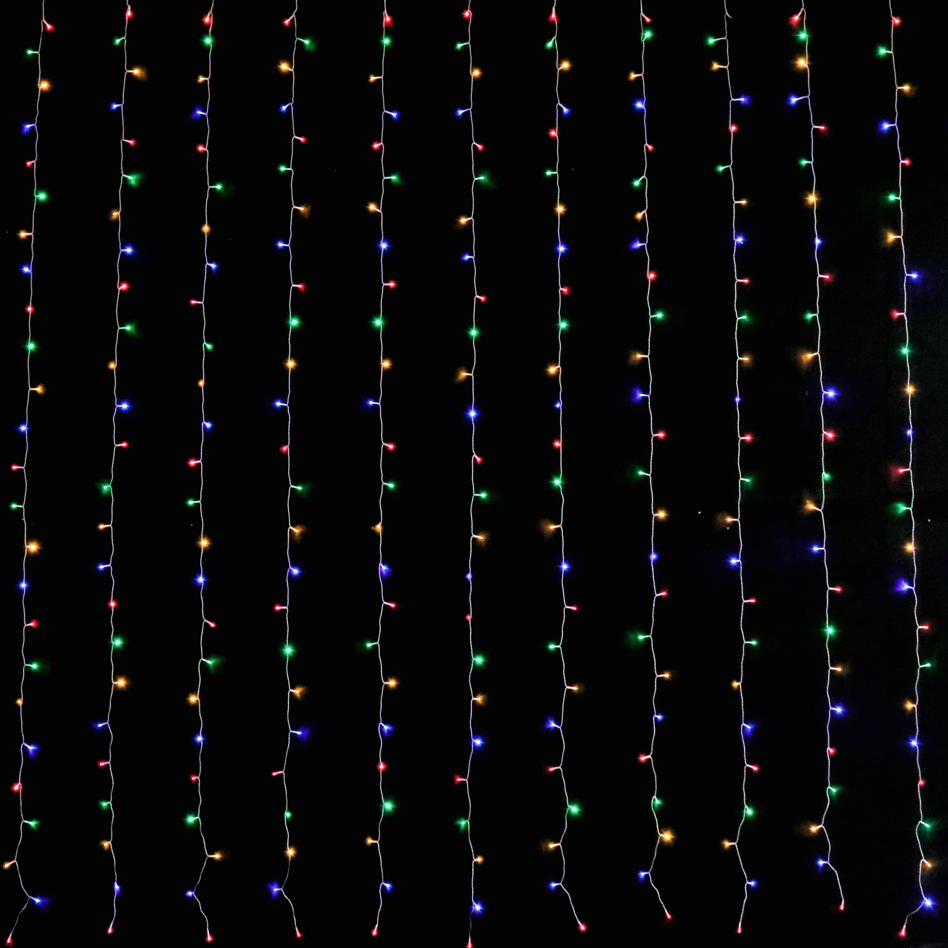 LED Curtain Lights 6mx3m 600 Multi-Color V720-XL0925