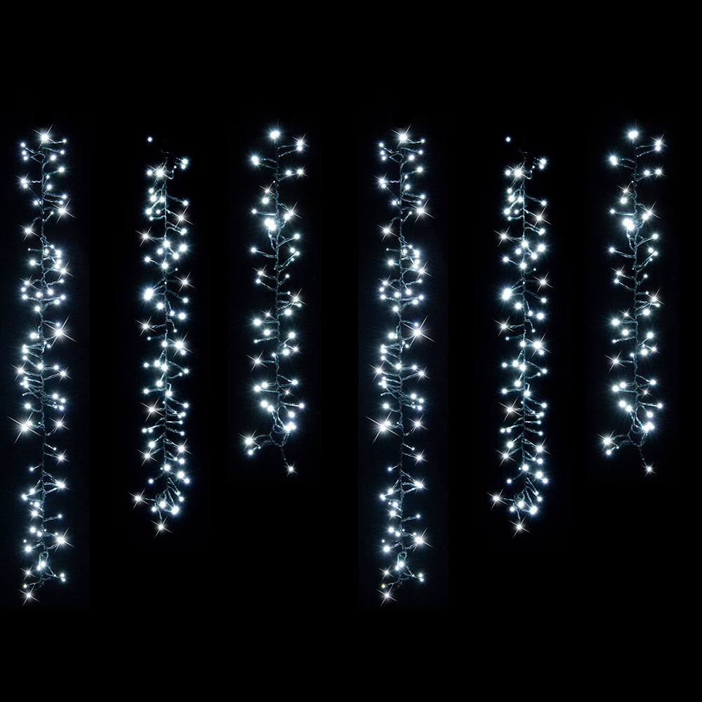 Solar 480 LED Cluster Chain Lights available in 2 Colors - Cool White V720-XL1005S
