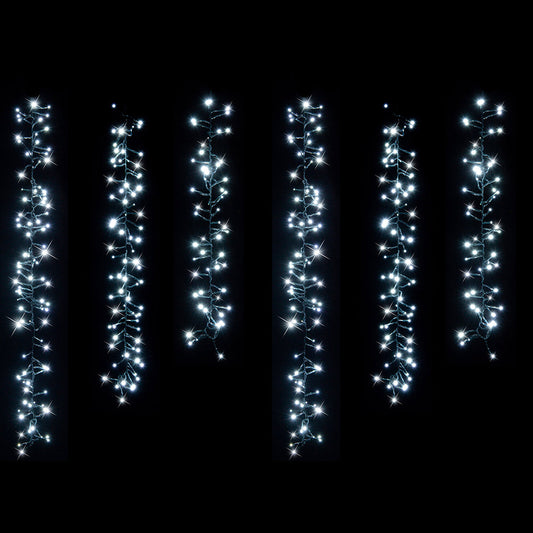 Solar 480 LED Cluster Chain Lights available in 2 Colors - Cool White V720-XL1005S