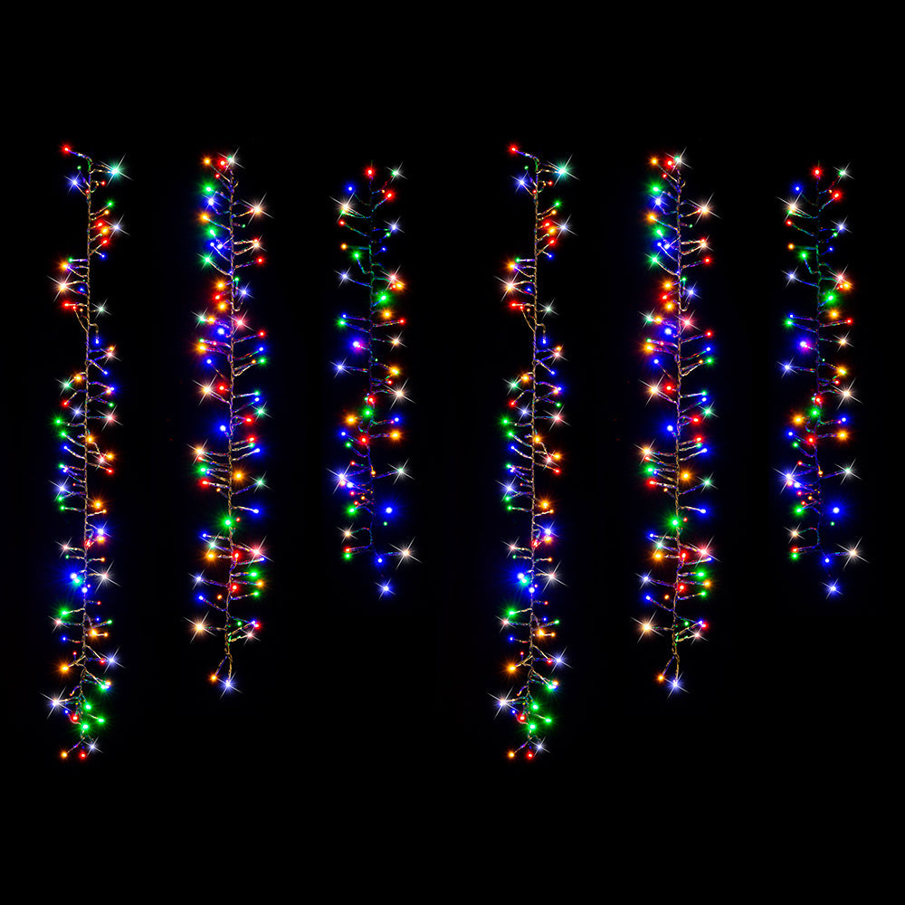 Solar 480 LED Cluster Chain Lights available in 2 Colors - Multicolor V720-XL1006S