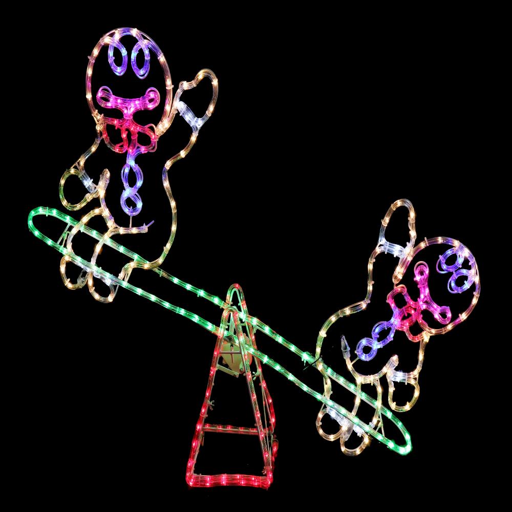 LED Gingerbread Man Seesaw Ropelight V720-XL1063