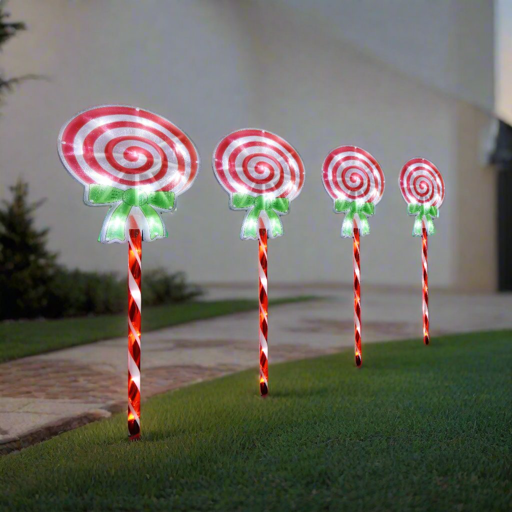 LED Candy Lollipop Path Lights 4pk V720-XL1124