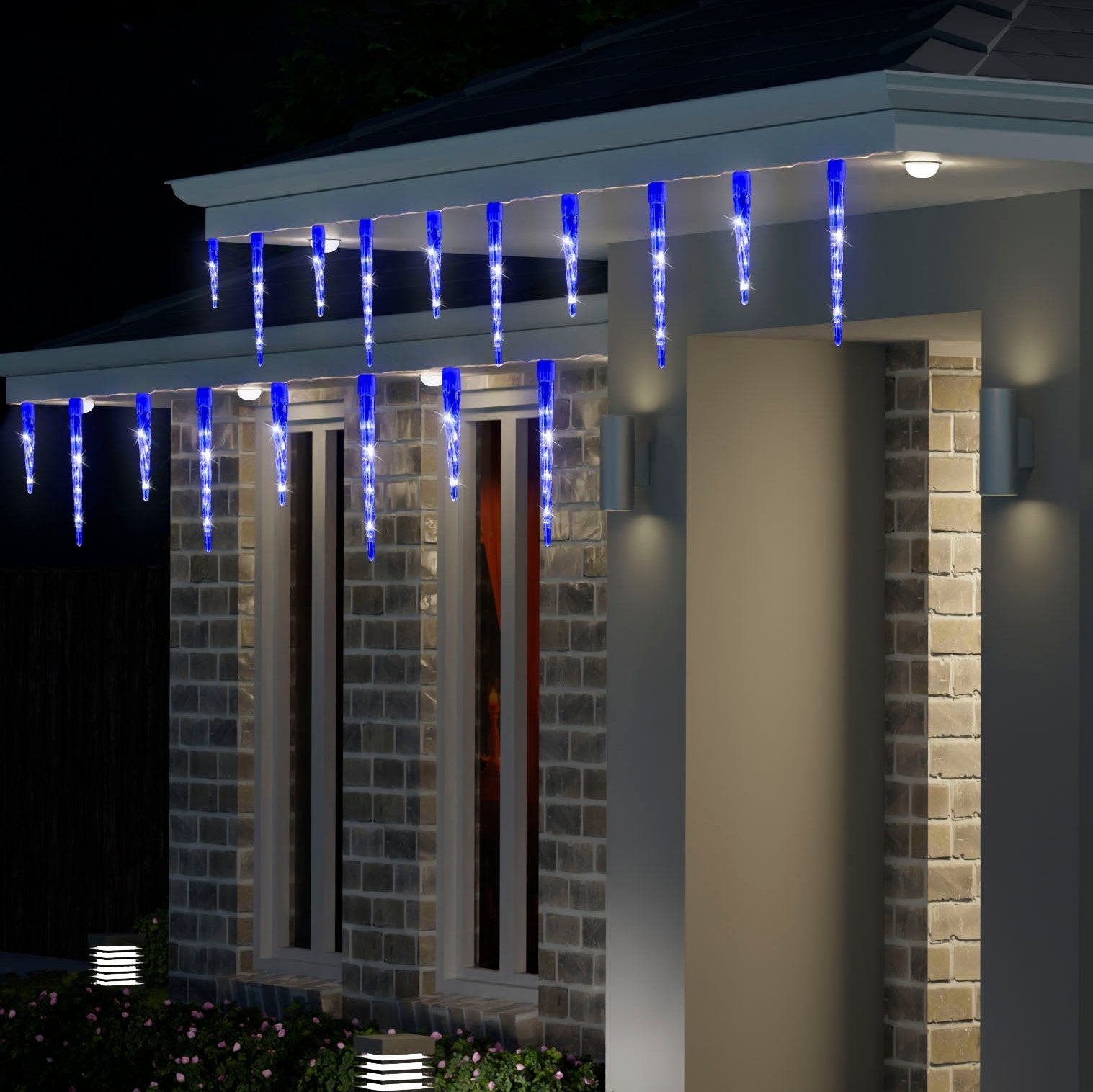 LED Icicle Tube Lights 24-Pack Available in 2 Colors - White V720-XL1341 WHITE