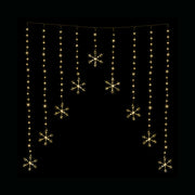 LED Snowflakes Curtain Lights avialable in 2 Colors - Cool White V720-XL1343