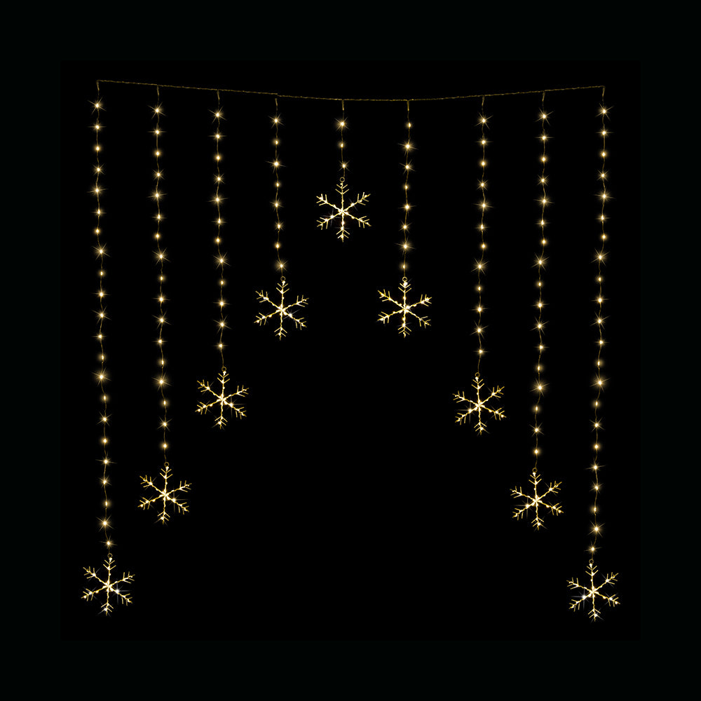 LED Snowflakes Curtain Lights avialable in 2 Colors - Cool White V720-XL1343