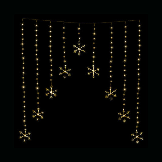 LED Snowflakes Curtain Lights avialable in 2 Colors - Cool White V720-XL1343