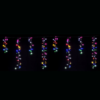 LED Dancing Cluster Icicles 9m Available in 2 Options - Multicolor (6 Colors) V720-XL1353