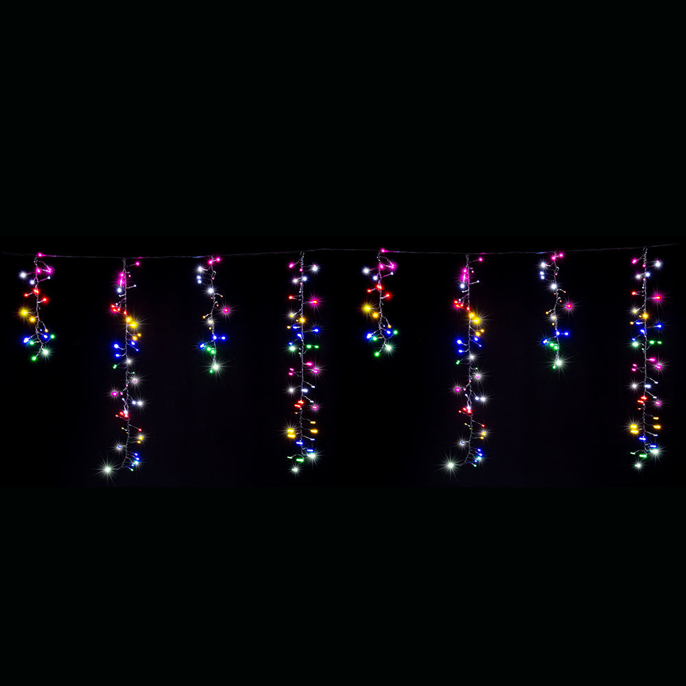 LED Dancing Cluster Icicles 9m Available in 2 Options - Warm White V720-XL1355