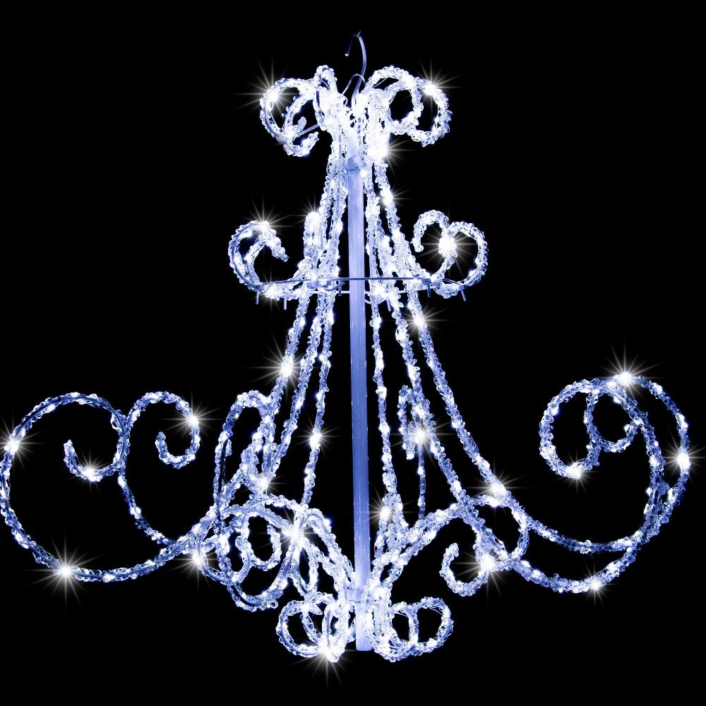 LED Acrylic Chandelier Flashing available in 2 colors - Multicolor V720-XL1367