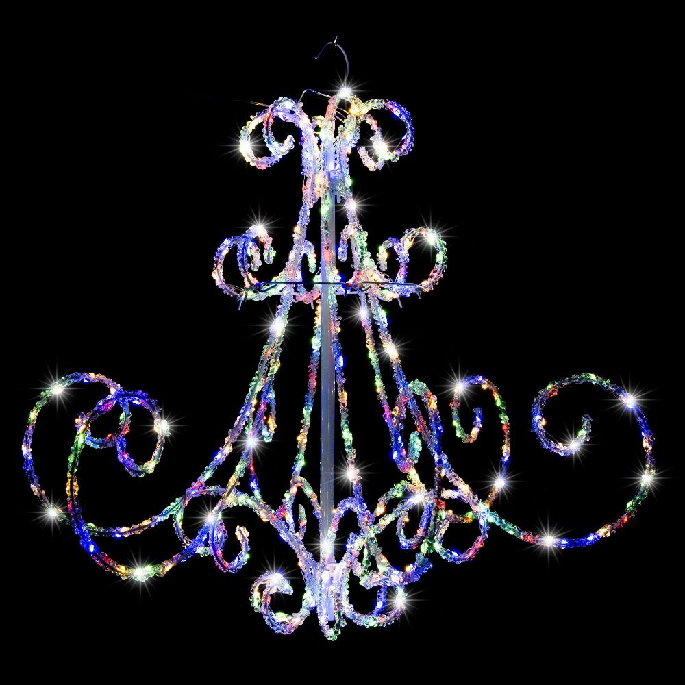 LED Acrylic Chandelier Flashing available in 2 colors - Multicolor V720-XL1367