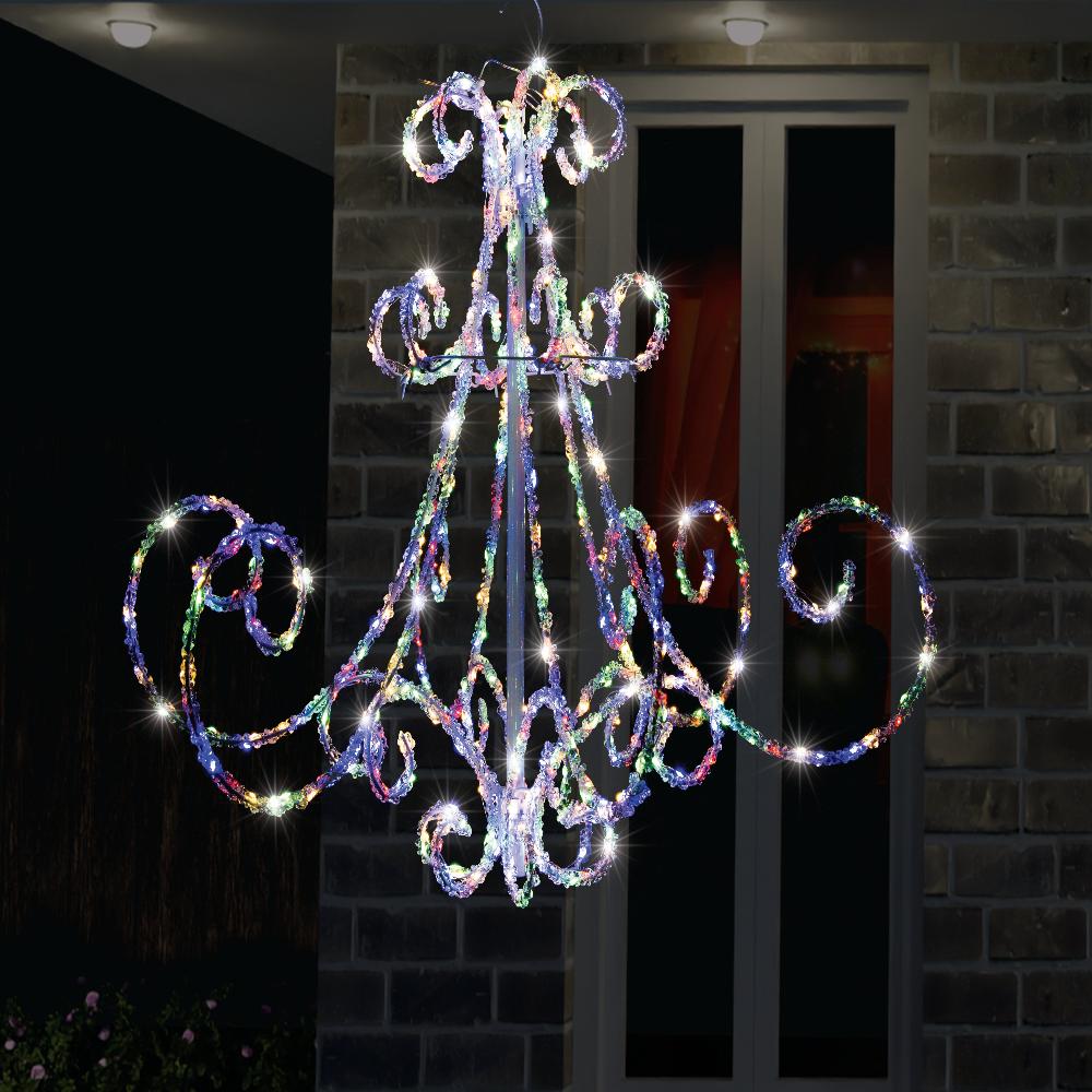 LED Acrylic Chandelier Flashing available in 2 colors - Multicolor V720-XL1367