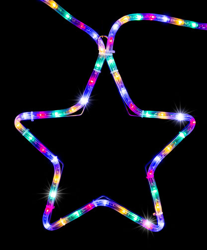LED Ropelight 5 Stars Chain available in 2 Colors - Multicolor V720-XL1429M
