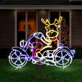 LED Ropelight Motorbike Crew Reindeer V720-XL1436R