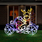 LED Ropelight Motorbike Crew Reindeer V720-XL1436R
