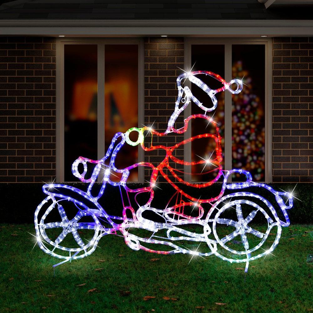 LED Ropelight Motorbike Crew Santa V720-XL1436ST