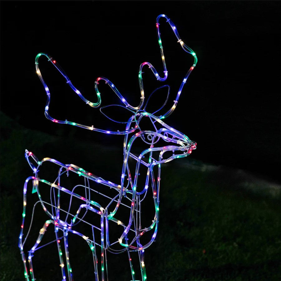 LED Twinkling Standing Reindeer - 110cm available in 2 Colors - Cool White V720-XL1445