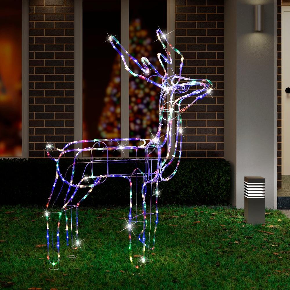 LED Twinkling Standing Reindeer - 110cm available in 2 Colors - Cool White V720-XL1445
