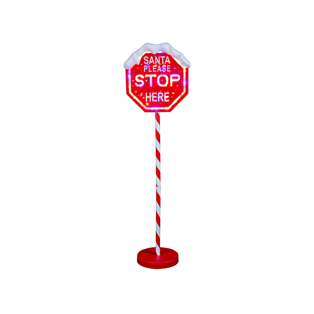 LED Stop Here Sign Multi 100cm Adjustable Height V720-XL1464