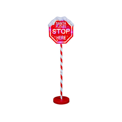 LED Stop Here Sign Multi 100cm Adjustable Height V720-XL1464