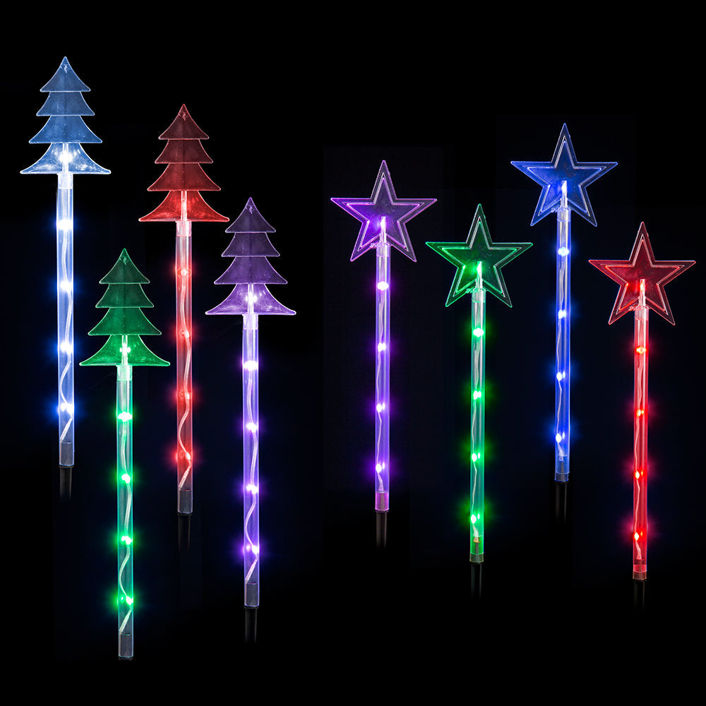 LED Lightshow Star Path Lights 4 pieces Remote Controlled - Stars V720-XL1465S
