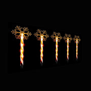 LED Candy Path Lights 5pk Santa or Snowflake - Snowflake V720-XL1466SF