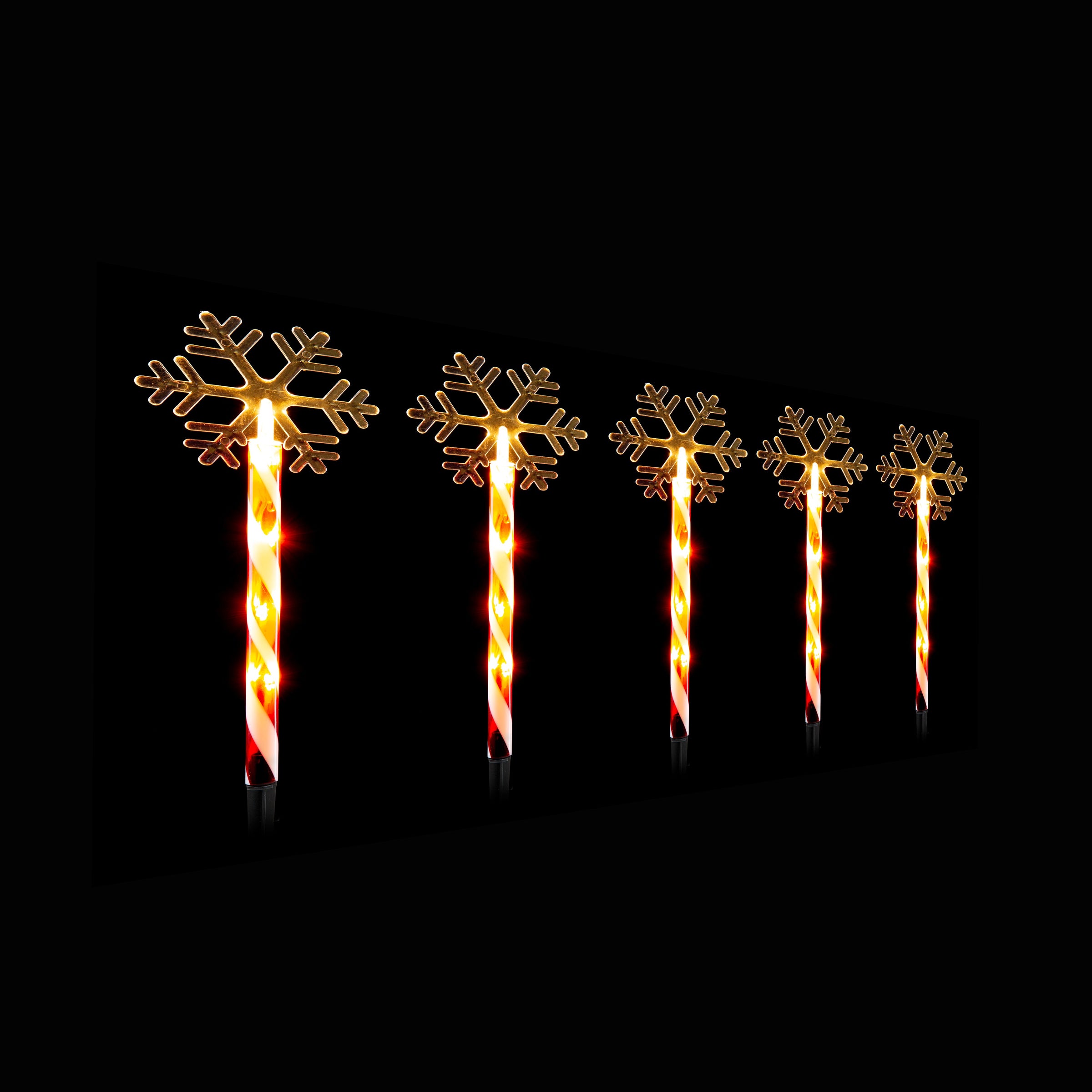 LED Candy Path Lights 5pk Santa or Snowflake - Snowflake V720-XL1466SF