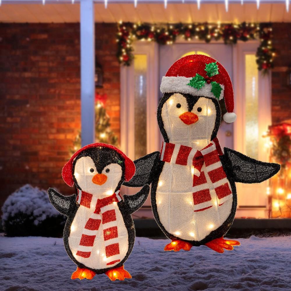 LED Mesh Tinsel 3D Light Up Decoration - 2 Piece Set V720-XL1540