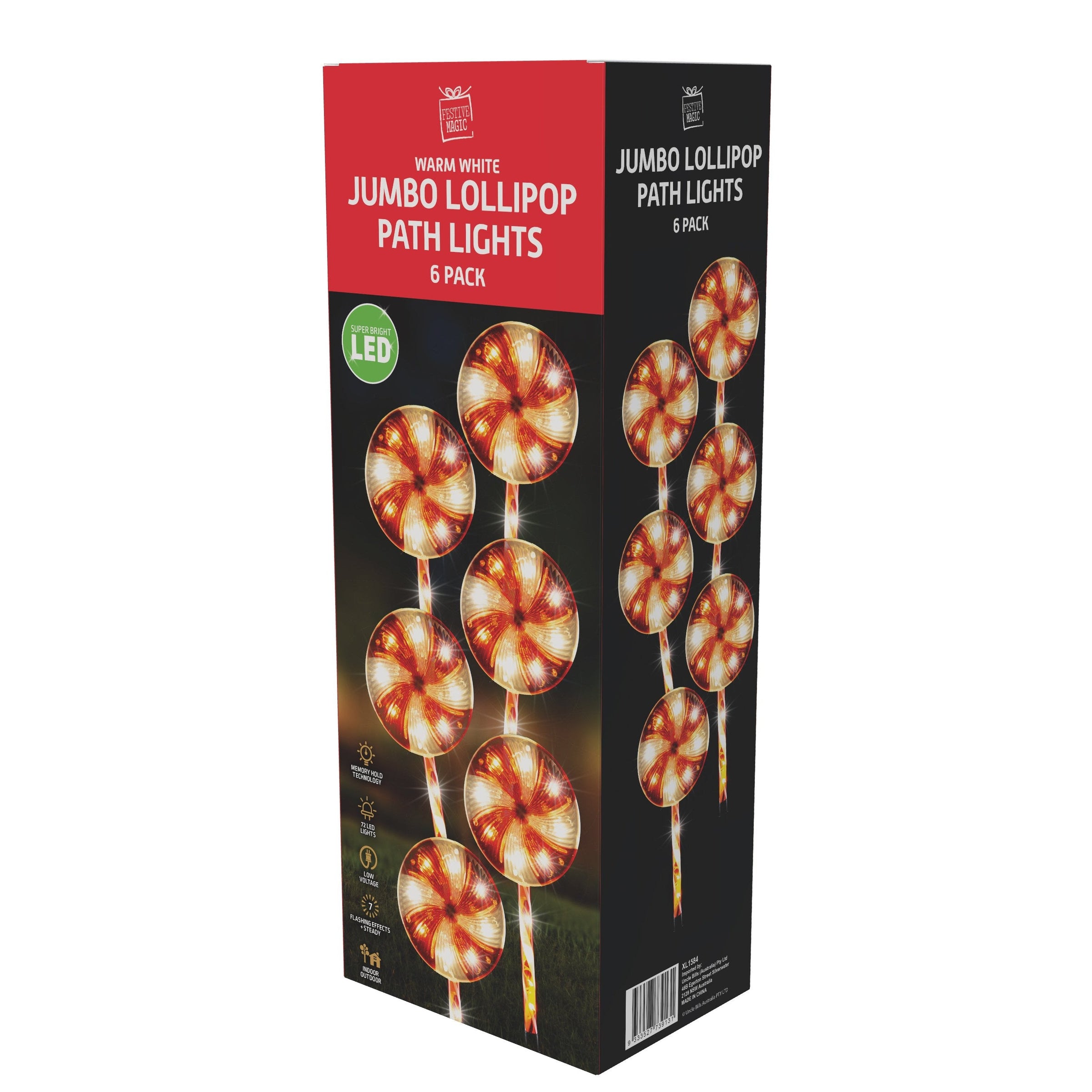 Jumbo Lollipop Path Lights 6pk Flash V720-XL1584