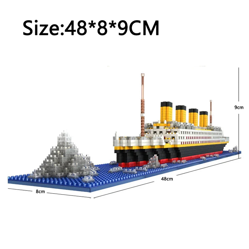 NNEOBA Titanic Ship Toy with LED Light V728-1005005128506469-W
