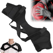 NNEOBA Double Shoulder Brace Wrap Neoprene Compression Sleeve V728-1005006834098718-BLACK-XXL-XXXL